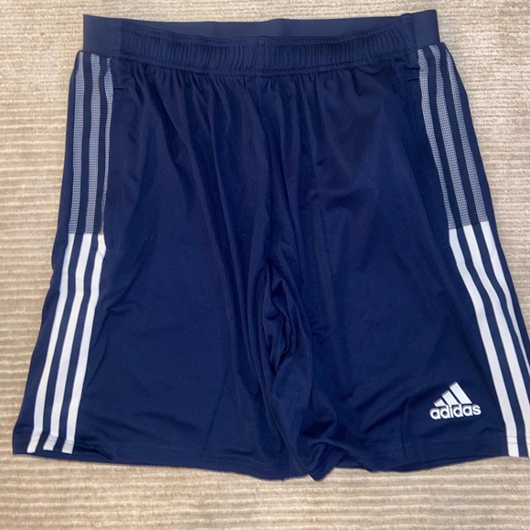 NWT Blue Adidas Athletic Shorts. - Picture 2 of 4